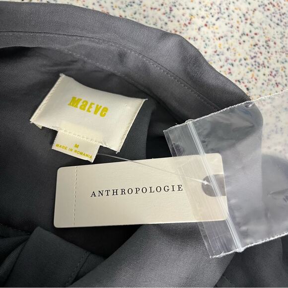 NWT Anthropologie Maeve Tuesday Tie Front Blouse Tencel Button Down Women's M - Picture 5 of 8